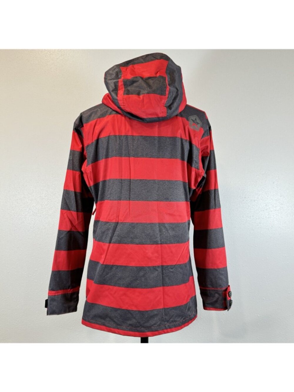 Sessions Terrain Snowboard Coat Womens Size S Recco Jane Heather Red Gray Stripe - Picture 2 of 16